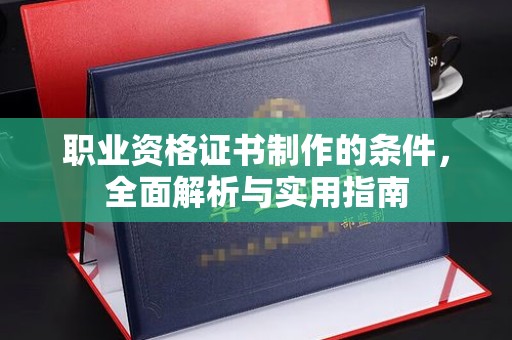 苏尼特右旗职业资格证书制作的条件，全面解析与实用指南